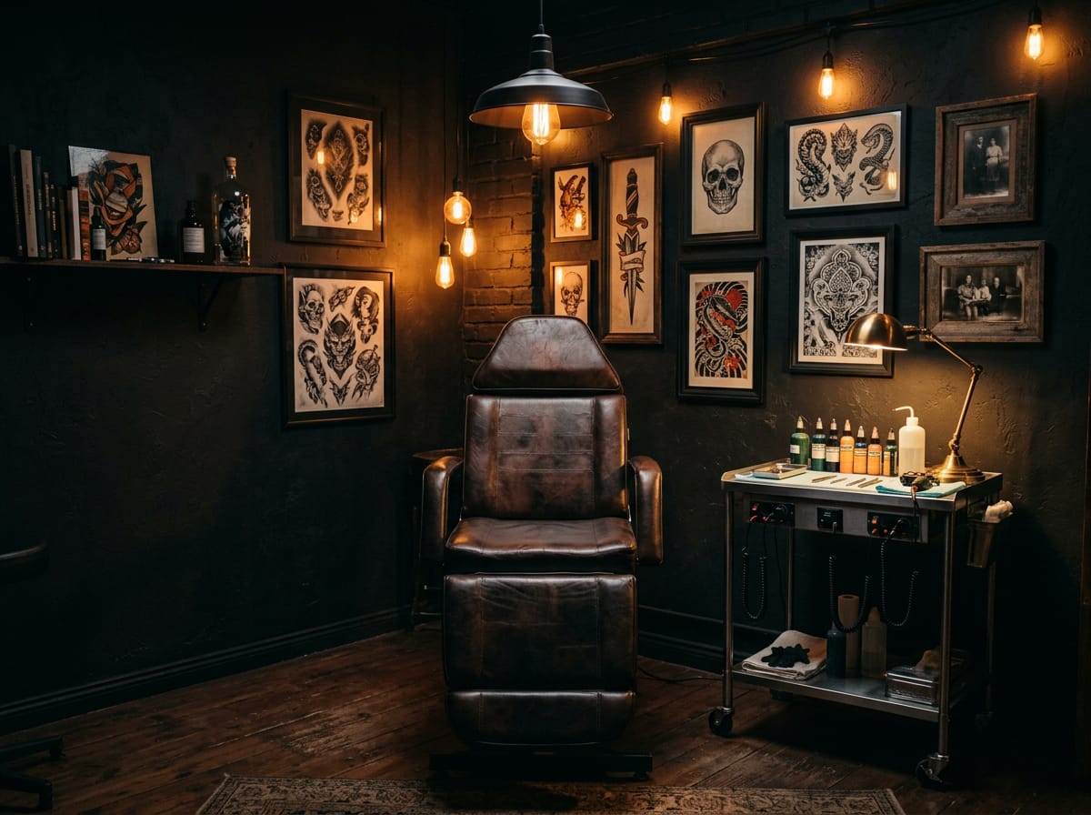 Black Anchor Tattoo studio interior